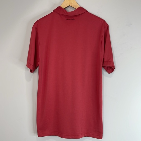 Travis Matthew Men's Golf Featherweight Pocket Polo T-Shirt Salmon Red Classic M - Picture 8 of 13